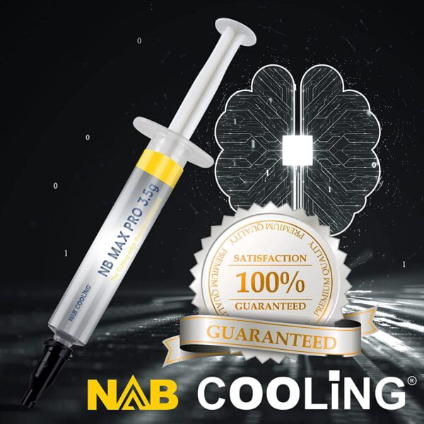 Nab Cooling Thermal Compound Paste for Heatsink 3.5g Maximum Thermal Conductivity, High Density, Easy Application Bonus Spatula, Noncorrosive-3